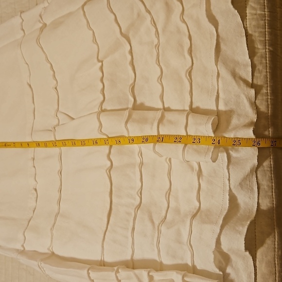 Sharagano white tiered A line midi skirt size 10P - Picture 7 of 8